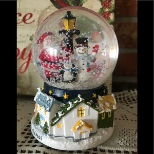 Rare Night Before Christmas Musical Snow Globe